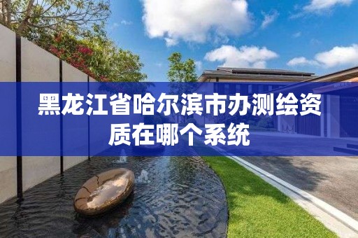 黑龙江省哈尔滨市办测绘资质在哪个系统