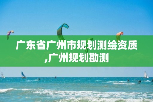 广东省广州市规划测绘资质,广州规划勘测