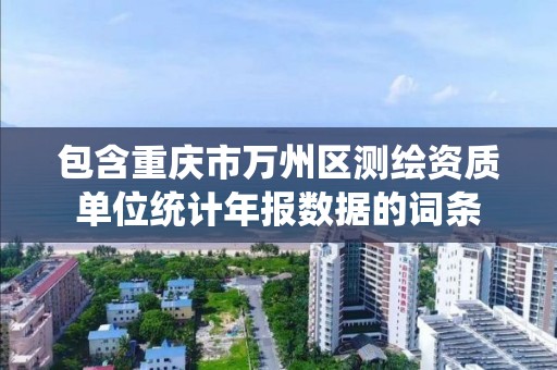 包含重庆市万州区测绘资质单位统计年报数据的词条