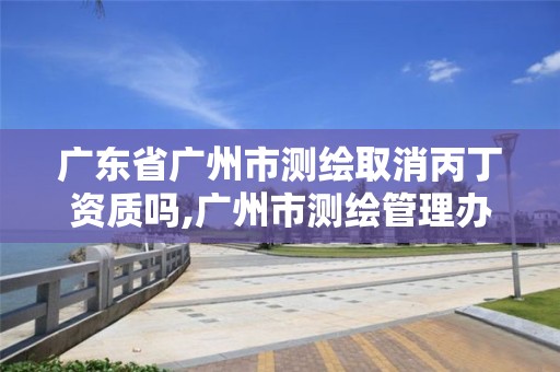 广东省广州市测绘取消丙丁资质吗,广州市测绘管理办法