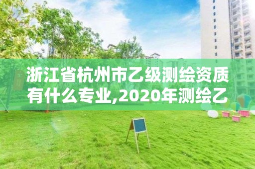 浙江省杭州市乙级测绘资质有什么专业,2020年测绘乙级资质申报条件。