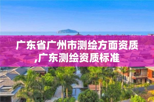 广东省广州市测绘方面资质,广东测绘资质标准