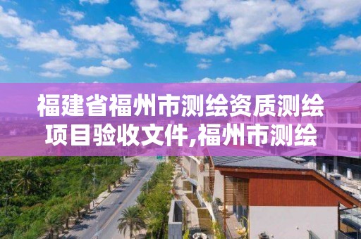 福建省福州市测绘资质测绘项目验收文件,福州市测绘地理信息局