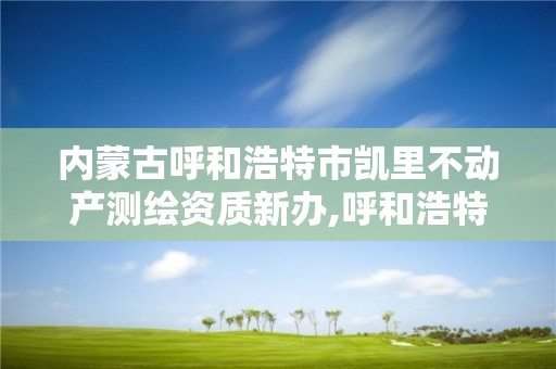 内蒙古呼和浩特市凯里不动产测绘资质新办,呼和浩特市勘察测绘研究院电话。