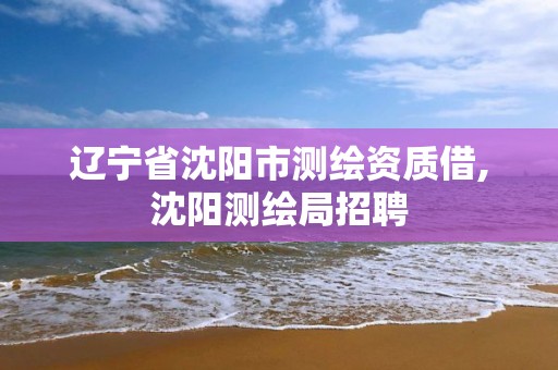 辽宁省沈阳市测绘资质借,沈阳测绘局招聘