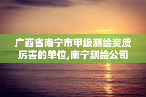 广西省南宁市甲级测绘资质厉害的单位,南宁测绘公司招聘信息网。