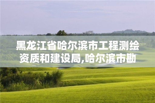 黑龙江省哈尔滨市工程测绘资质和建设局,哈尔滨市勘察测绘研究院。