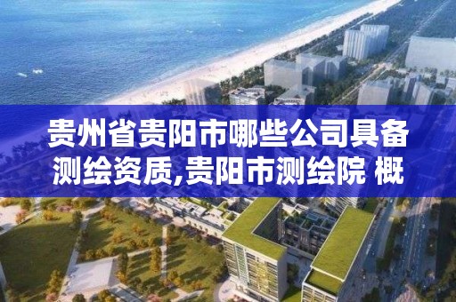 贵州省贵阳市哪些公司具备测绘资质,贵阳市测绘院 概况