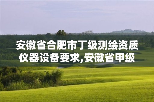 安徽省合肥市丁级测绘资质仪器设备要求,安徽省甲级测绘资质单位。