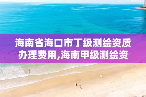 海南省海口市丁级测绘资质办理费用,海南甲级测绘资质单位