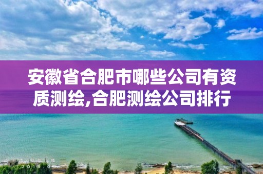 安徽省合肥市哪些公司有资质测绘,合肥测绘公司排行。