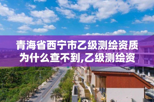 青海省西宁市乙级测绘资质为什么查不到,乙级测绘资质单位查询。