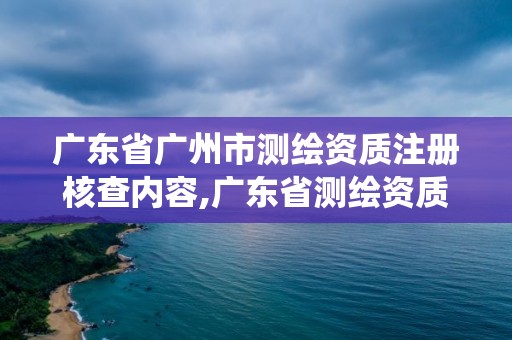 广东省广州市测绘资质注册核查内容,广东省测绘资质管理系统