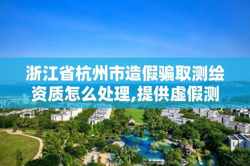 浙江省杭州市造假骗取测绘资质怎么处理,提供虚假测绘报告成立诈骗共犯吗