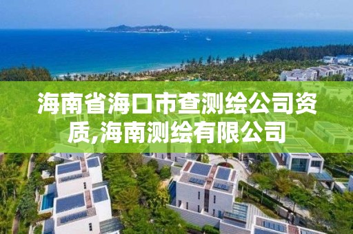 海南省海口市查测绘公司资质,海南测绘有限公司