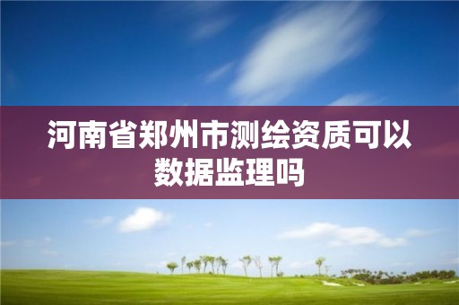 河南省郑州市测绘资质可以数据监理吗