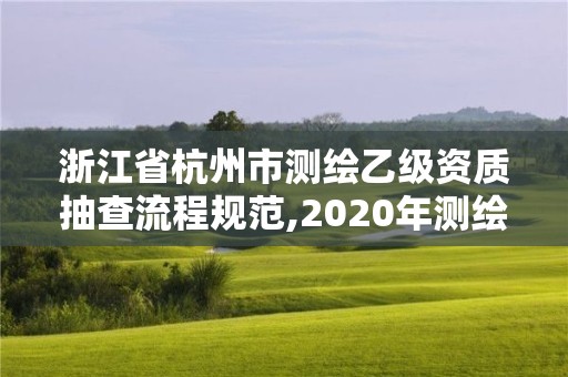 浙江省杭州市测绘乙级资质抽查流程规范,2020年测绘乙级资质申报条件