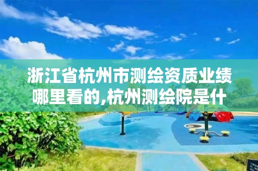 浙江省杭州市测绘资质业绩哪里看的,杭州测绘院是什么单位。