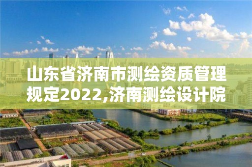 山东省济南市测绘资质管理规定2022,济南测绘设计院