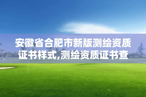 安徽省合肥市新版测绘资质证书样式,测绘资质证书查询官方网站。