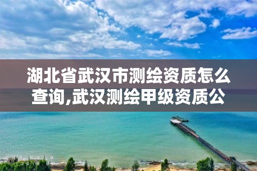 湖北省武汉市测绘资质怎么查询,武汉测绘甲级资质公司