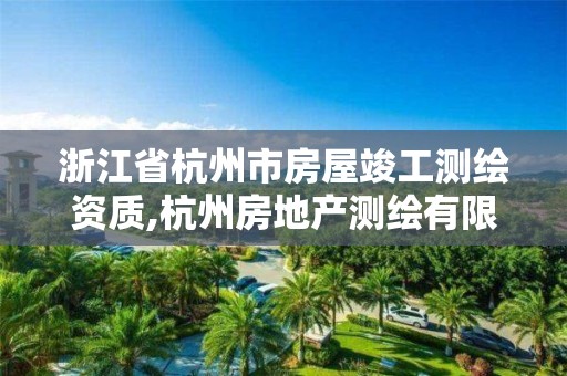 浙江省杭州市房屋竣工测绘资质,杭州房地产测绘有限公司