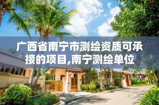 广西省南宁市测绘资质可承接的项目,南宁测绘单位