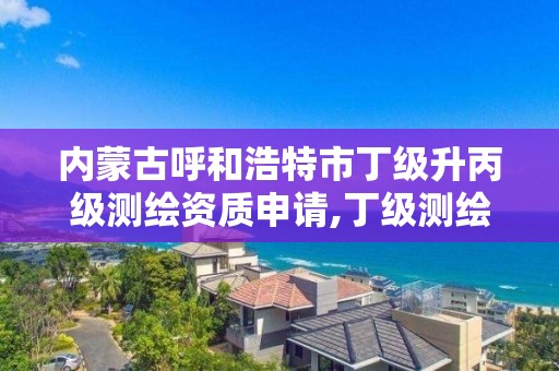 内蒙古呼和浩特市丁级升丙级测绘资质申请,丁级测绘资质申请需要什么仪器。