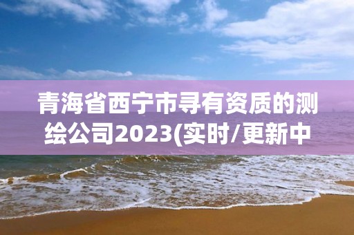 青海省西宁市寻有资质的测绘公司2023(实时/更新中)