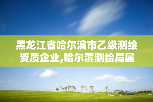 黑龙江省哈尔滨市乙级测绘资质企业,哈尔滨测绘局属于什么单位