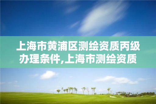 上海市黄浦区测绘资质丙级办理条件,上海市测绘资质单位名单