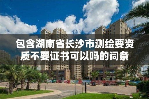 包含湖南省长沙市测绘要资质不要证书可以吗的词条