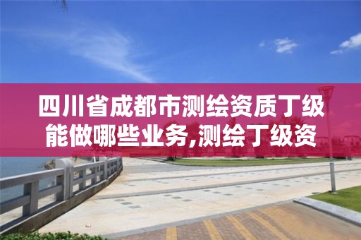 四川省成都市测绘资质丁级能做哪些业务,测绘丁级资质业务范围