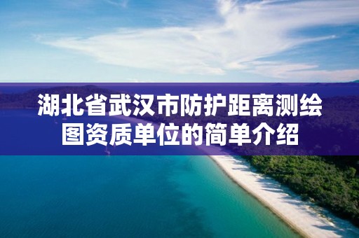 湖北省武汉市防护距离测绘图资质单位的简单介绍