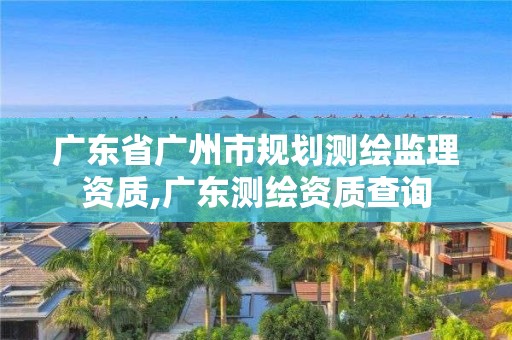 广东省广州市规划测绘监理资质,广东测绘资质查询