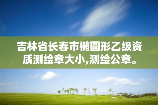 吉林省长春市椭圆形乙级资质测绘章大小,测绘公章。