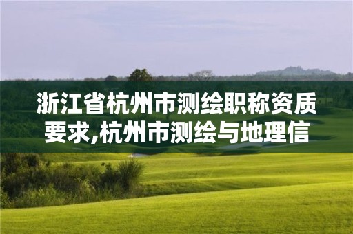 浙江省杭州市测绘职称资质要求,杭州市测绘与地理信息行业协会