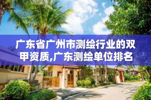 广东省广州市测绘行业的双甲资质,广东测绘单位排名