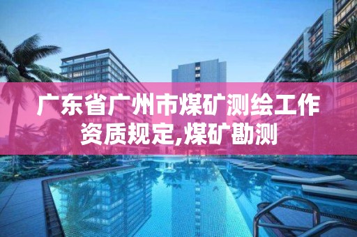 广东省广州市煤矿测绘工作资质规定,煤矿勘测