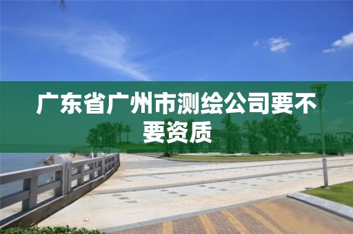 广东省广州市测绘公司要不要资质