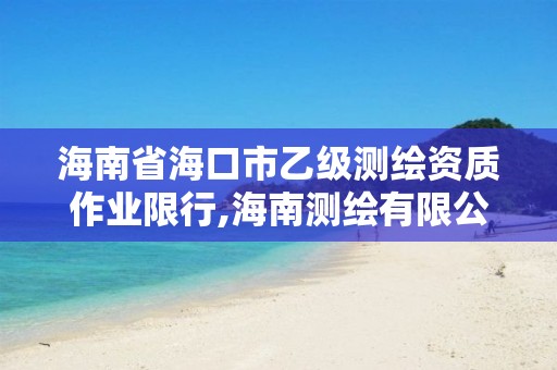 海南省海口市乙级测绘资质作业限行,海南测绘有限公司