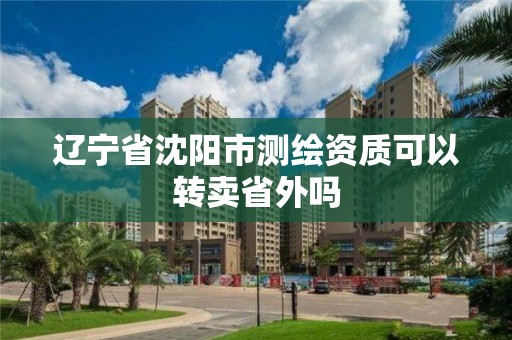 辽宁省沈阳市测绘资质可以转卖省外吗