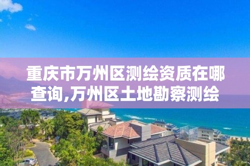 重庆市万州区测绘资质在哪查询,万州区土地勘察测绘队