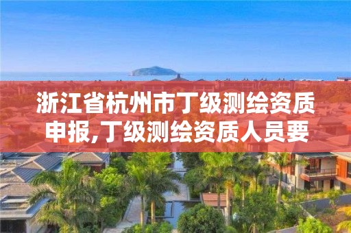 浙江省杭州市丁级测绘资质申报,丁级测绘资质人员要求