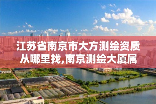 江苏省南京市大方测绘资质从哪里找,南京测绘大厦属于哪个街道。