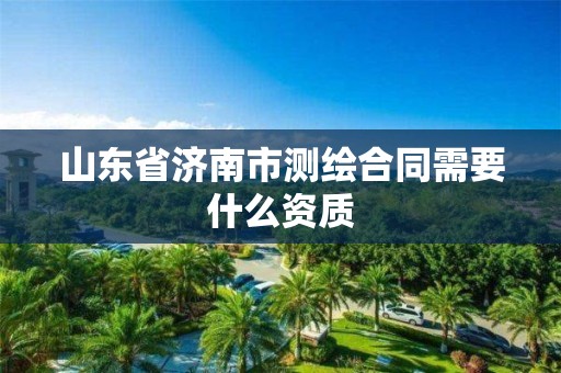 山东省济南市测绘合同需要什么资质