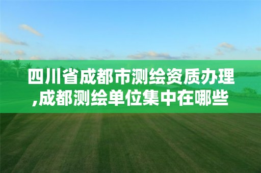 四川省成都市测绘资质办理,成都测绘单位集中在哪些地方