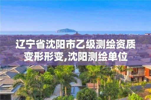 辽宁省沈阳市乙级测绘资质变形形变,沈阳测绘单位