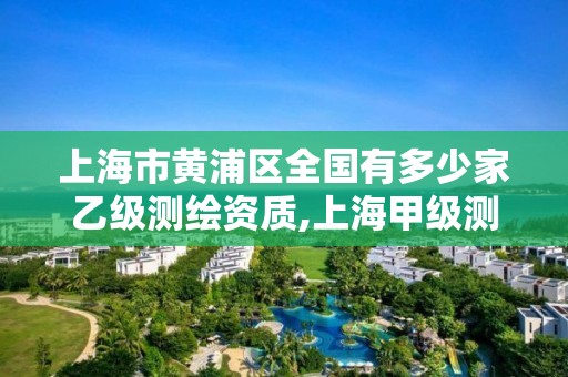 上海市黄浦区全国有多少家乙级测绘资质,上海甲级测绘单位。