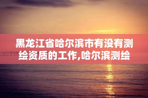 黑龙江省哈尔滨市有没有测绘资质的工作,哈尔滨测绘公司招聘